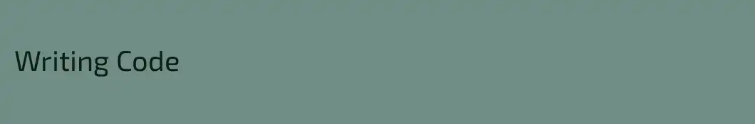 Writing Code
